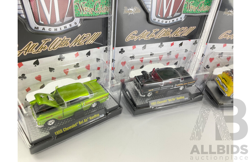 Castline Diecast M2 Machines Wild-Cards Including 1956 COE Tow Truck and 1970 Ford Mustang BOSS 429 - 1:64 Scale