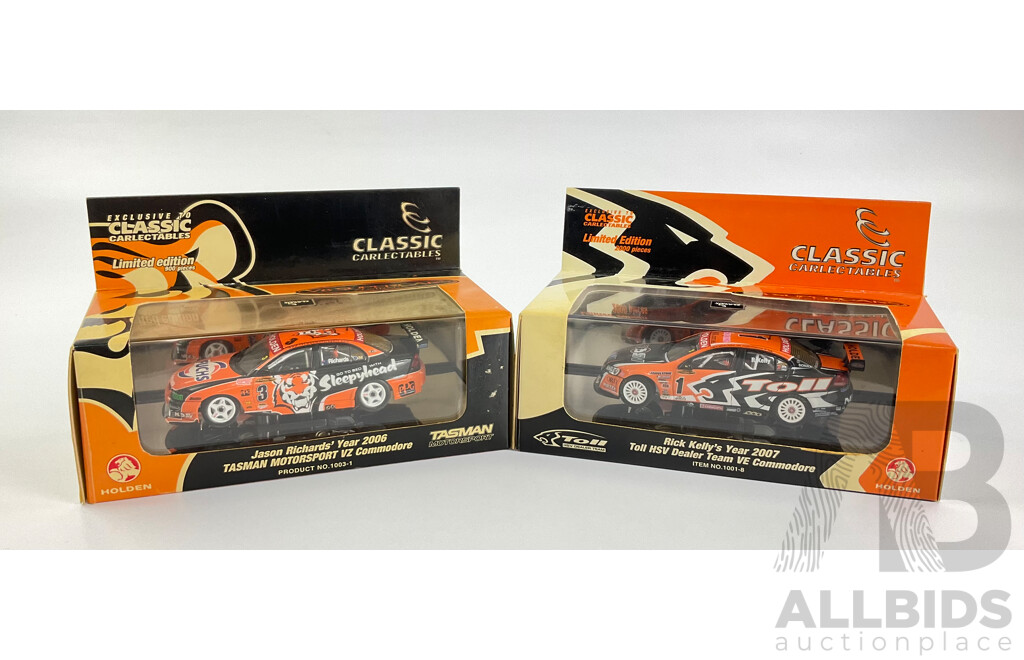 Classic Carlectables Diecast 2007 Holden HSV Dealer VE Commodore and 2006 Tasman Motorsport VZ Commodore