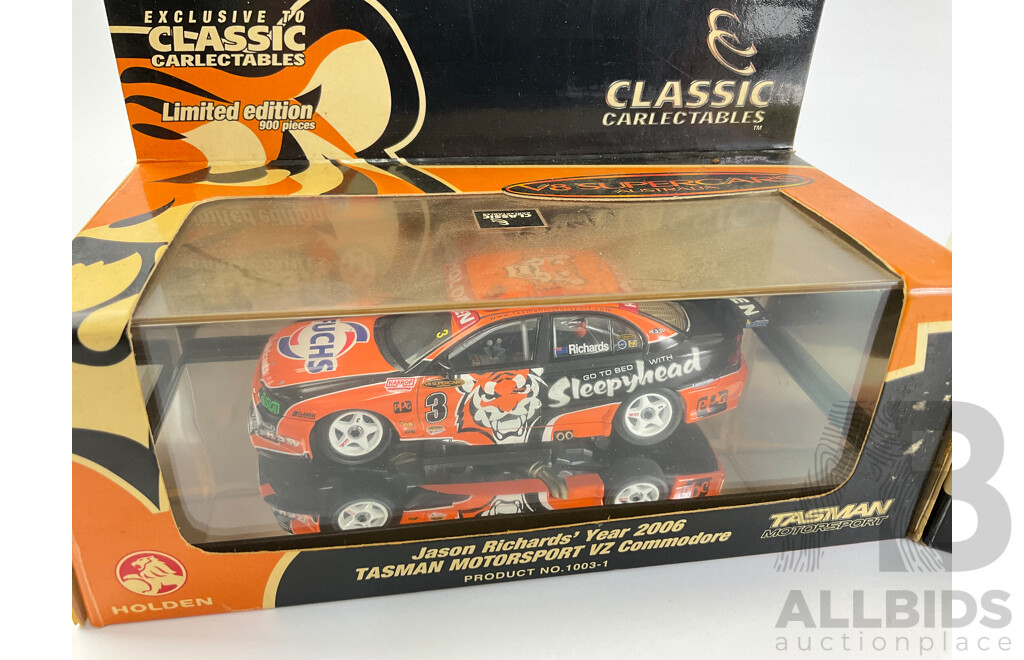 Classic Carlectables Diecast 2007 Holden HSV Dealer VE Commodore and 2006 Tasman Motorsport VZ Commodore