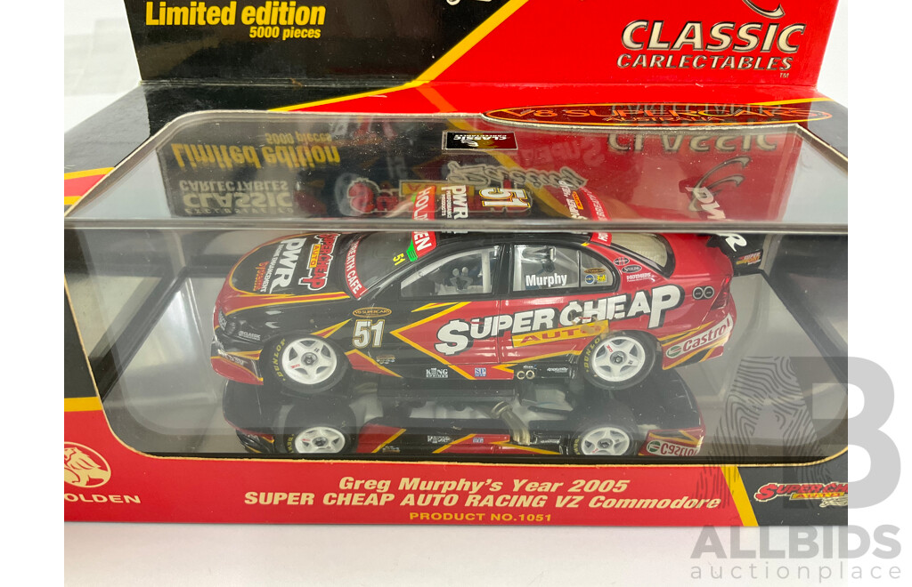 Classic Carlectables Diecast 2005 Supercheap Auto Racing VZ Commodore and 2004 Team Dynamic VY Commodore