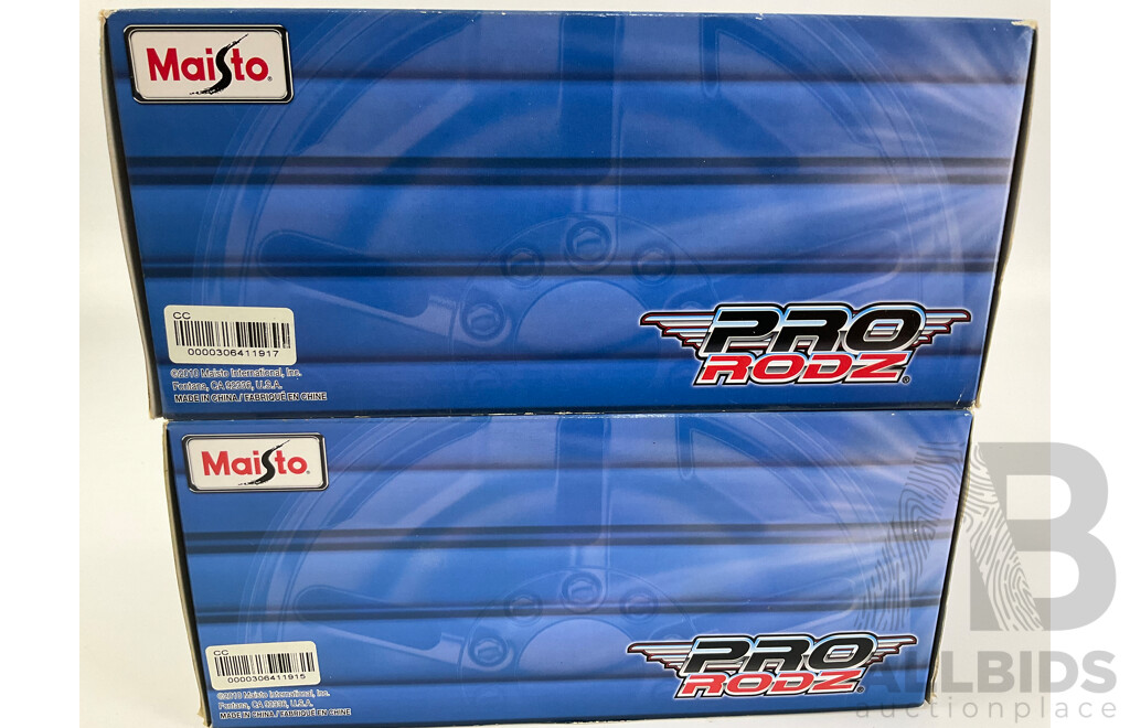 Maisto Diecast Pro Rodz 1966 Chevrolet Chevelle SS and 1969 Pontiac Firebird - 1:24 Scale