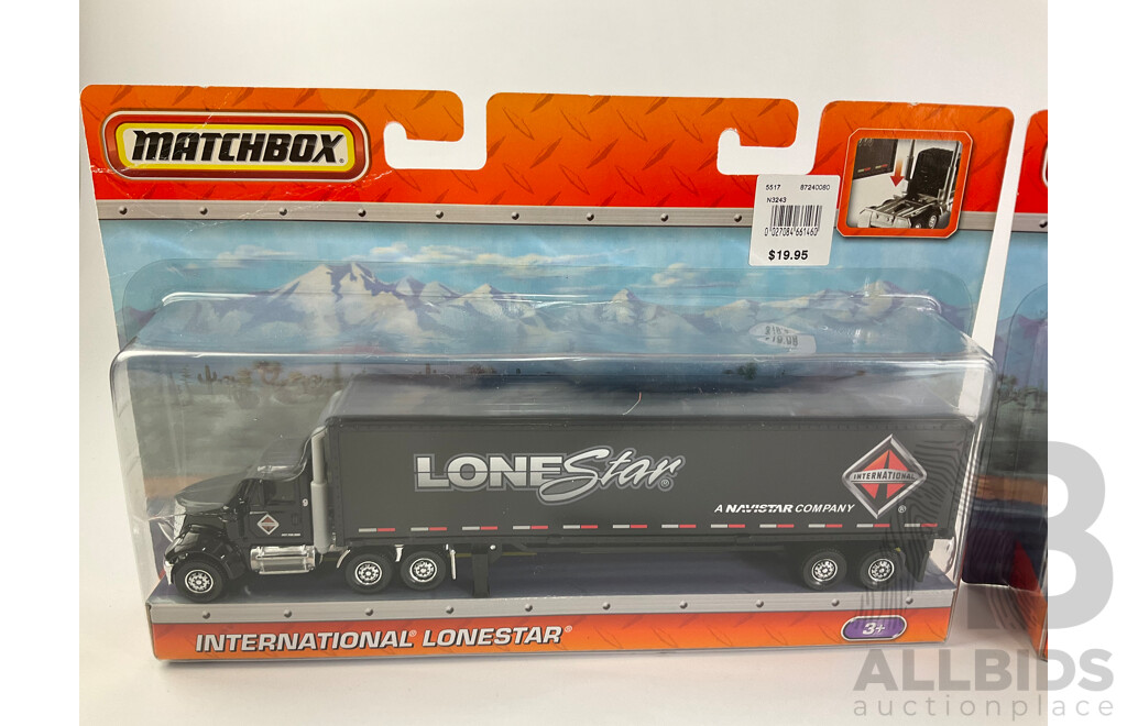 Boxed Diecast Matchbox International Lonestar and Ford C-900 Dry Bulk Hauler