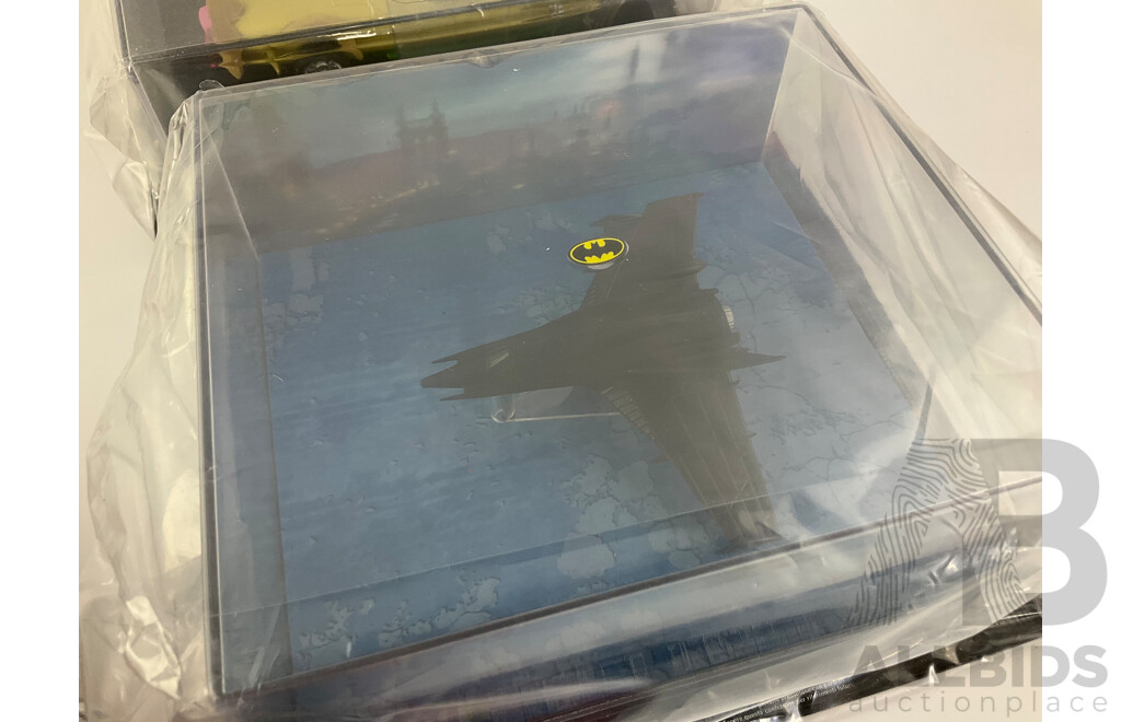 Batman Automobilia Cars and Booklets in Sealed Bags, Numbers 75, 76, 77, 78 ,79
