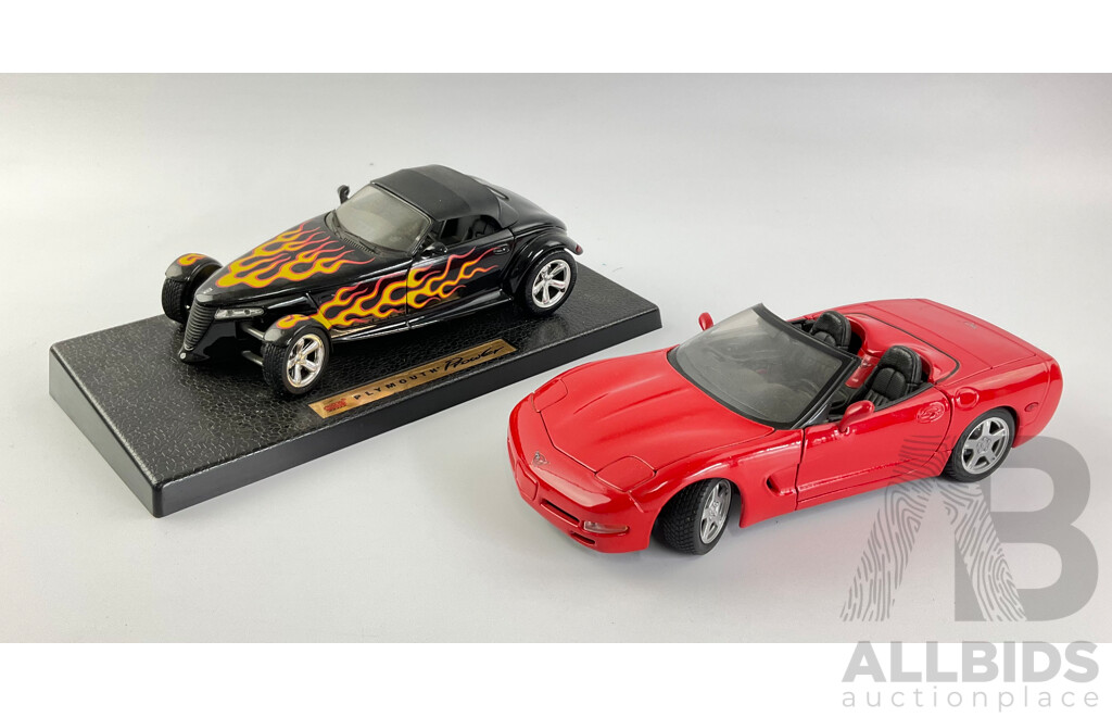 Maisto Plymouth Prowler and 1998 Corvette 1:18 Scale