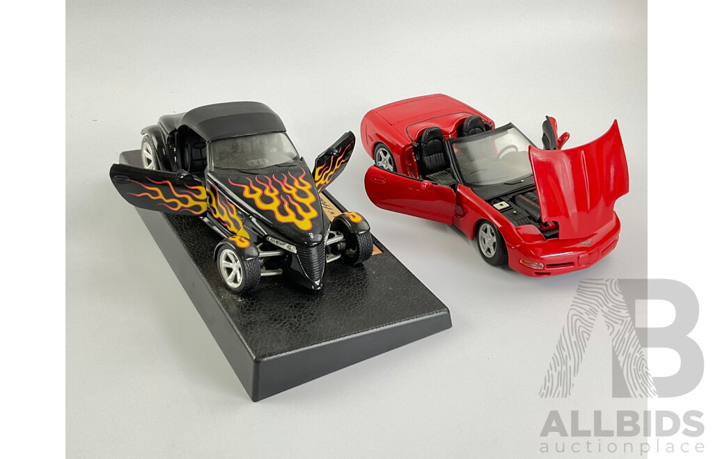 Maisto Plymouth Prowler and 1998 Corvette 1:18 Scale