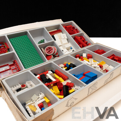 Rare Vintage 1960s Lego Set, Lego the Building Toy in Original Box with Two Trays and Including Early Trees, Wheels and More