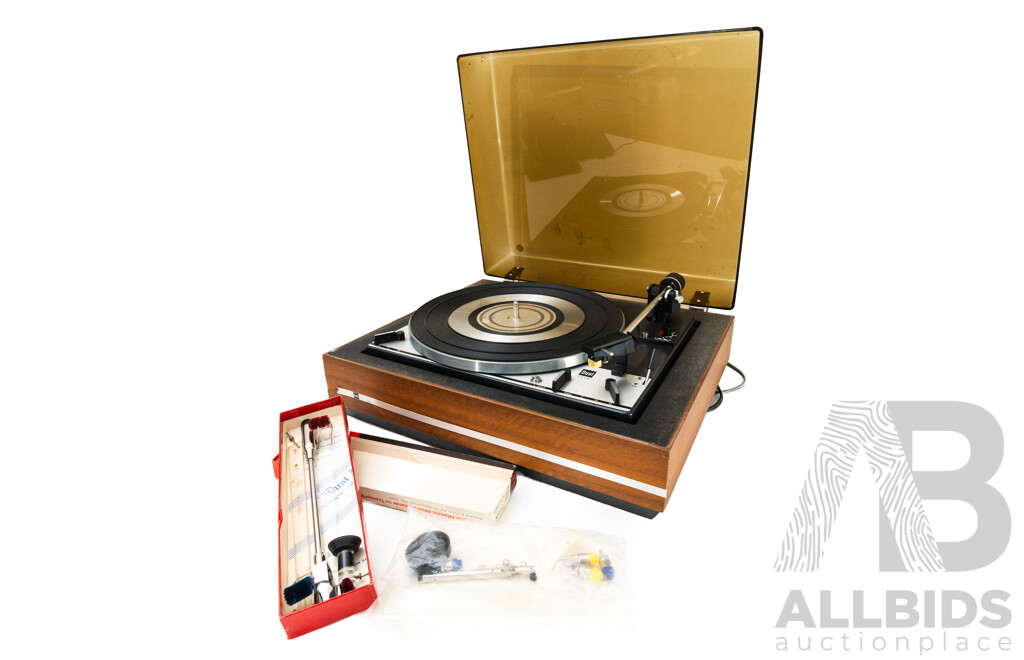 Retro Dual 1216 Turntable with Anti Skating Device, Sprung Suspension & Dust Bug Record Cleaner in Original Box