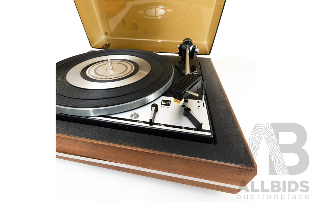 Retro Dual 1216 Turntable with Anti Skating Device, Sprung Suspension & Dust Bug Record Cleaner in Original Box