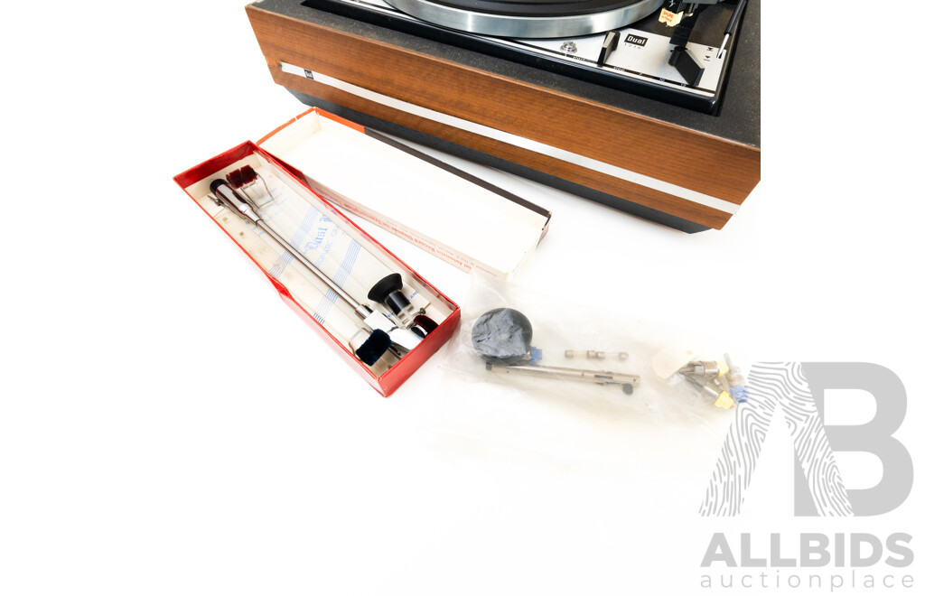 Retro Dual 1216 Turntable with Anti Skating Device, Sprung Suspension & Dust Bug Record Cleaner in Original Box