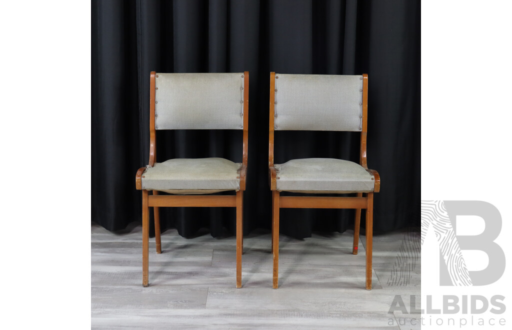 Pair of Vintage Chiswell Dining Chairs with Vinyl Upholstery