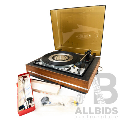 Retro Dual 1216 Turntable with Anti Skating Device, Sprung Suspension & Dust Bug Record Cleaner in Original Box