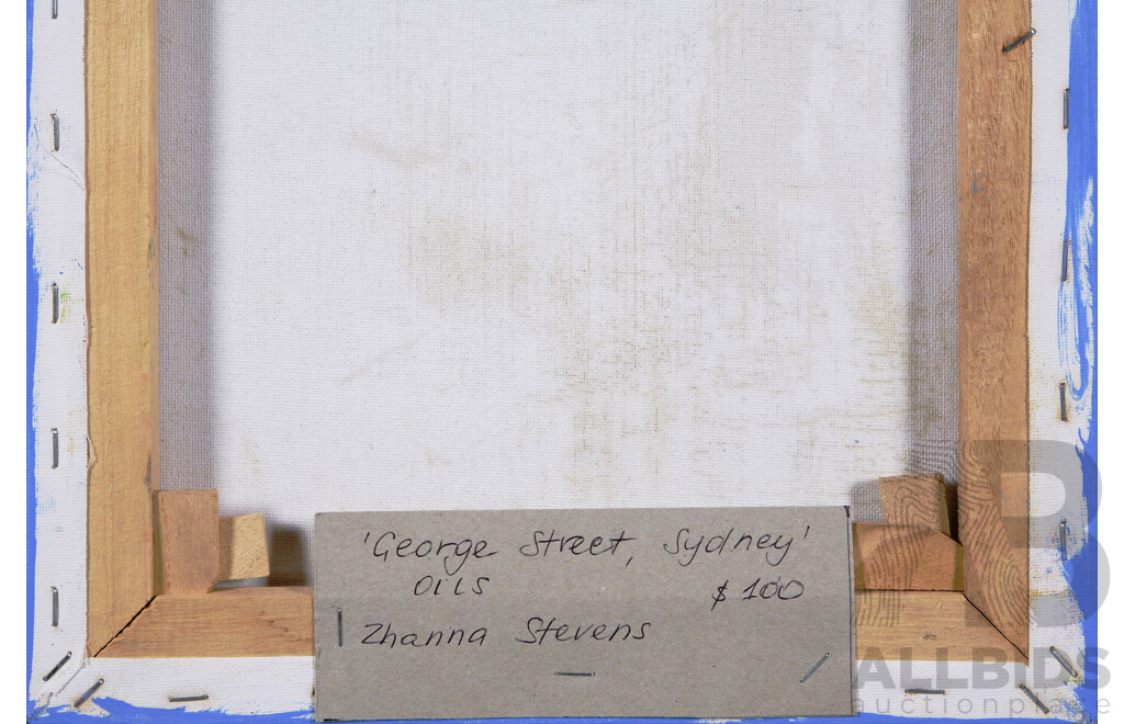 Zhanna Stevens, (20th Century, Australian, Presently Active), George Street, Sydney, Oil on Canvas