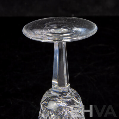 Set Six Vintage Waterford Crystal Sherry or Port Glasses in Alana Pattern