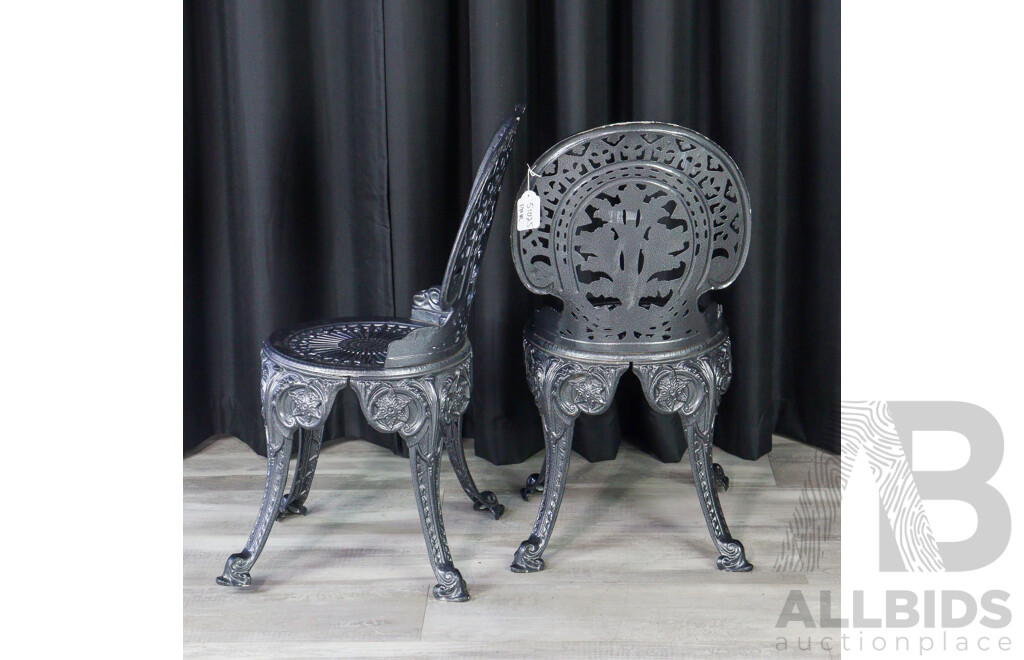 Pair of Cast Alloy Outdoor Chairs