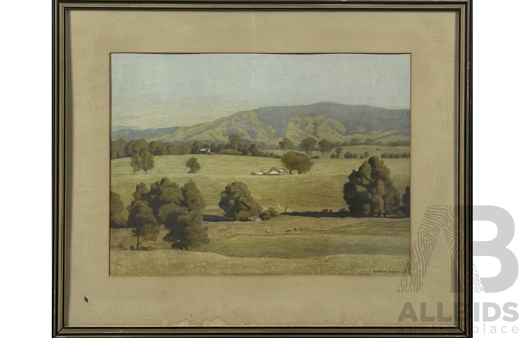 Gordon Esling, (20th Century, Australian, 1897-1973), Hill of Cambewarra, (1934), Good Quality Colour Vintage Print of Original Oil, 49 X 59 Cm (frame)