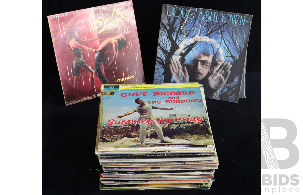 Collection Approx 50 Vintage Vinyl LP Records Including Chicago, ELO, The Whistle Binkies and More
