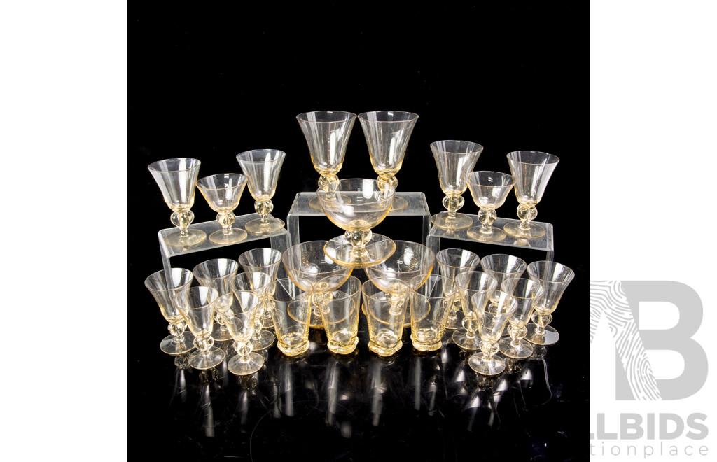 Great Collection 27 Pieces Mid Century Modern Stemware by Scruf Sweden by Ingrid Gulli