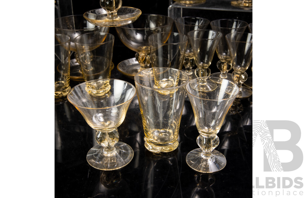 Great Collection 27 Pieces Mid Century Modern Stemware by Scruf Sweden by Ingrid Gulli