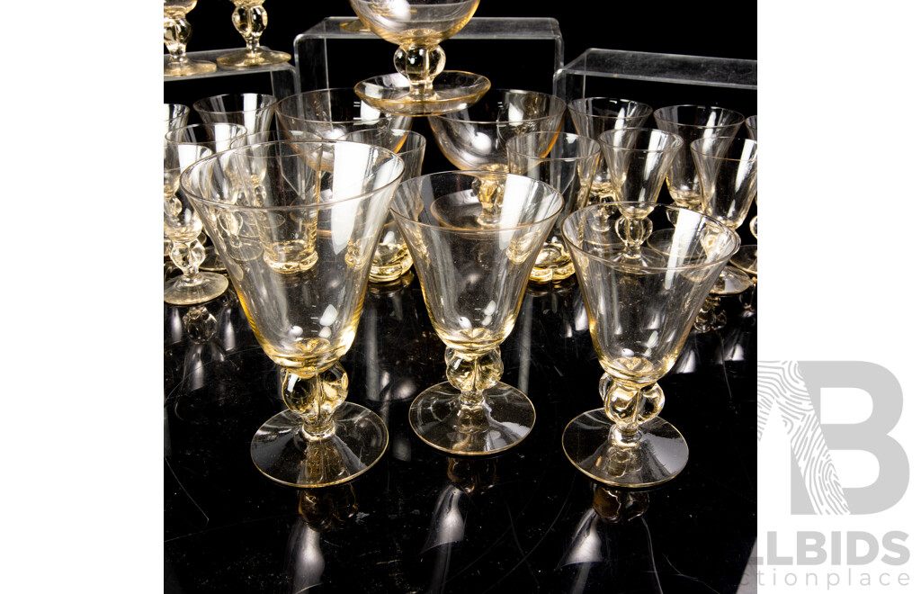 Great Collection 27 Pieces Mid Century Modern Stemware by Scruf Sweden by Ingrid Gulli