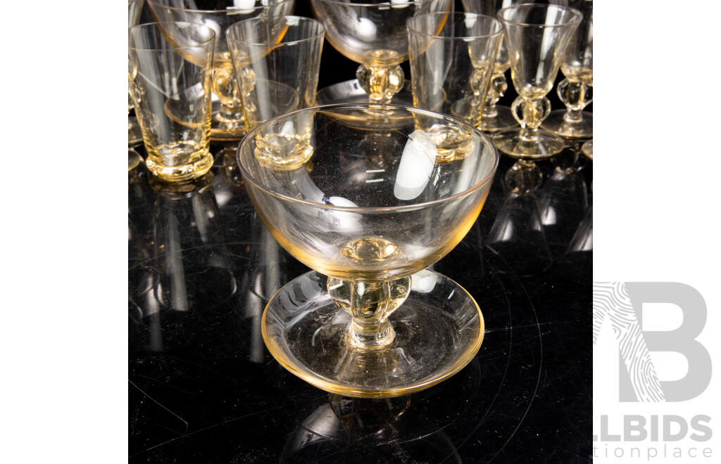 Great Collection 27 Pieces Mid Century Modern Stemware by Scruf Sweden by Ingrid Gulli