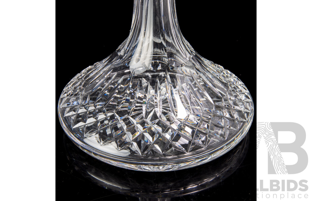 Vintage Waterford Crystal Ships Decanter and Stopper in Lismore Pattern