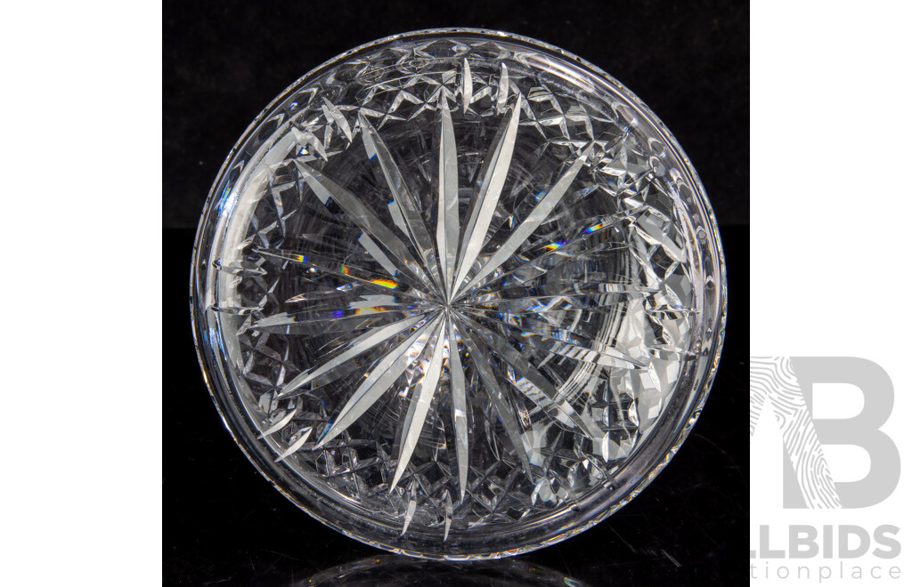 Vintage Waterford Crystal Ships Decanter and Stopper in Lismore Pattern