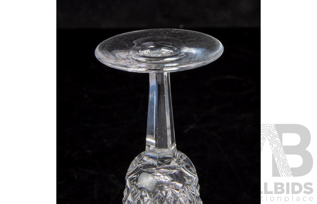 Set Six Vintage Waterford Crystal Sherry or Port Glasses in Alana Pattern