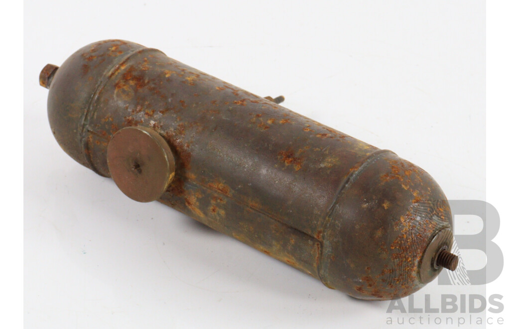 Collection of Three Vintage Lawnmower Fuel Tanks