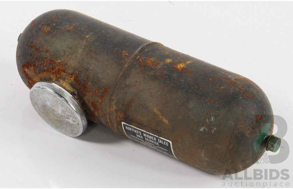Collection of Three Vintage Lawnmower Fuel Tanks
