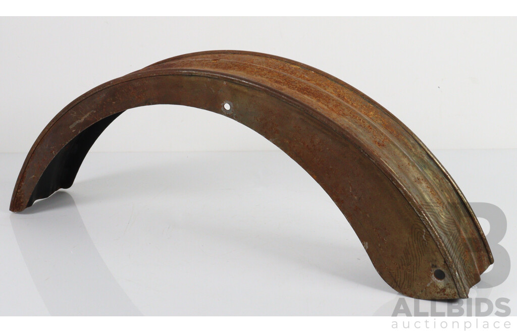 Vintage Pressed Metal Motorcycle Guard