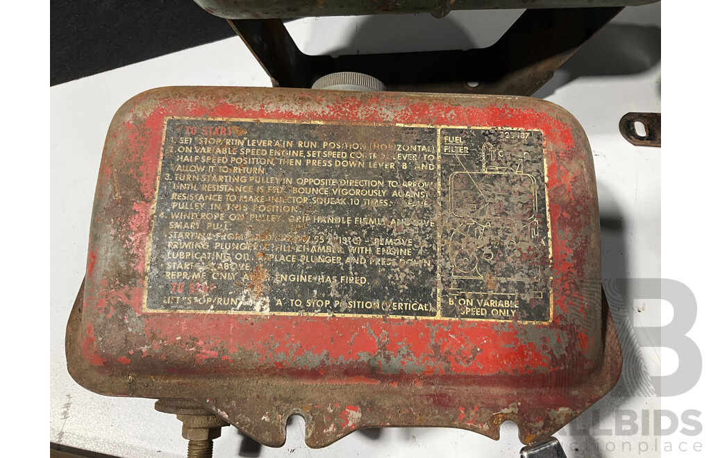 Collection of Vintage Lawn Mower, Stationary Motor and Motorcycle Oil Tanks with Four Spirit of America Three Bar Spinner Caps