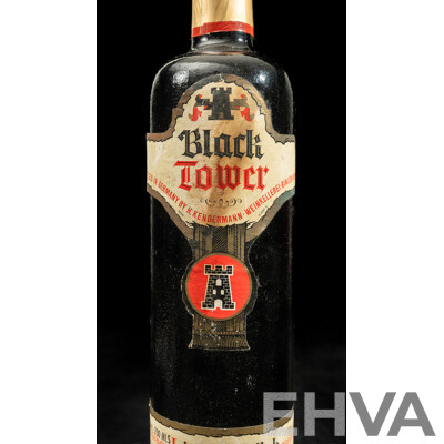 Vintage Black Tower Imported White Rhine Wine