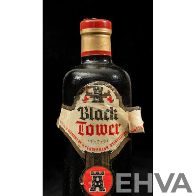 Vintage Black Tower Imported White Rhine Wine