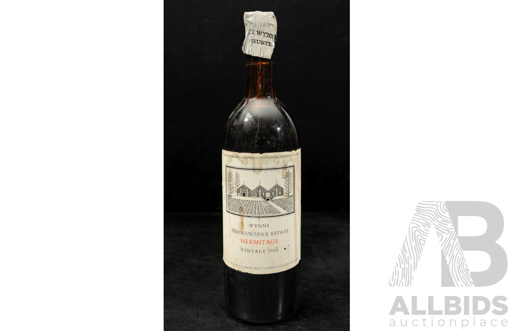 Wynns Coonawarra Estate Hermitige Vintage 1966