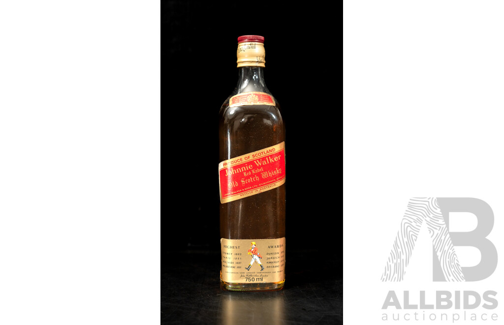 Vintage Johnnie Walker Erd Label Old Scotch Whiskey