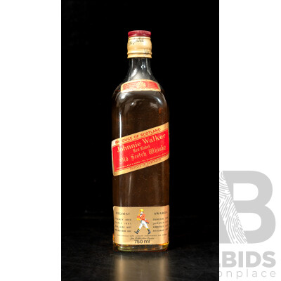 Vintage Johnnie Walker Erd Label Old Scotch Whiskey