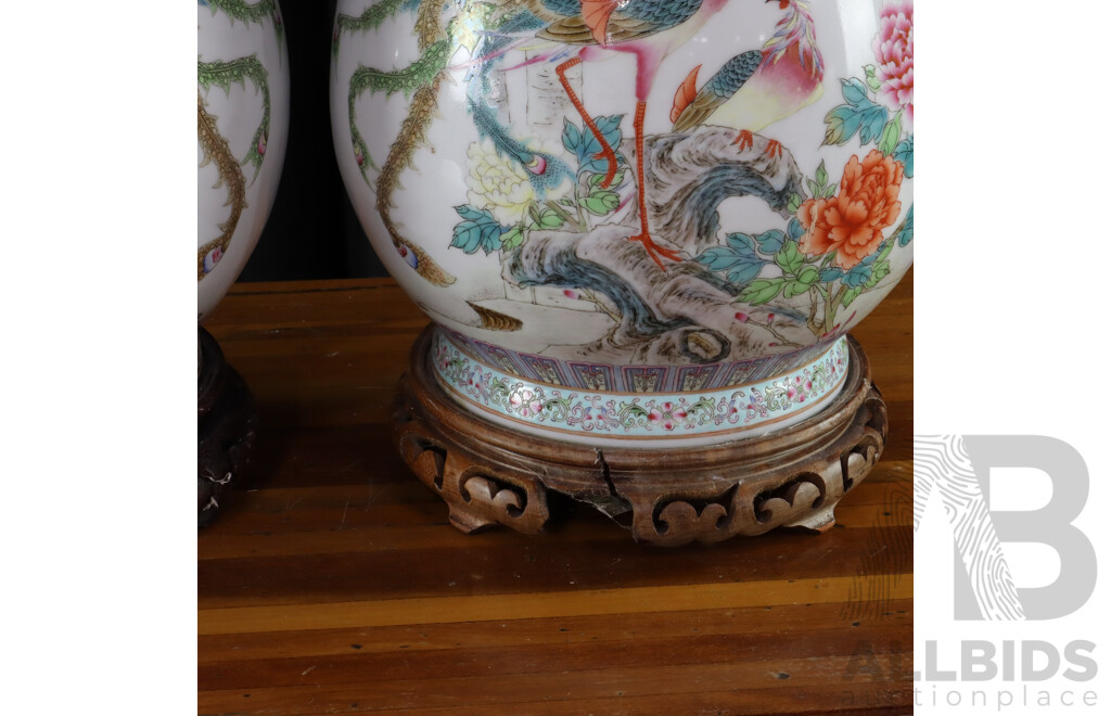 Pair Of Chinese Ceramic Vases