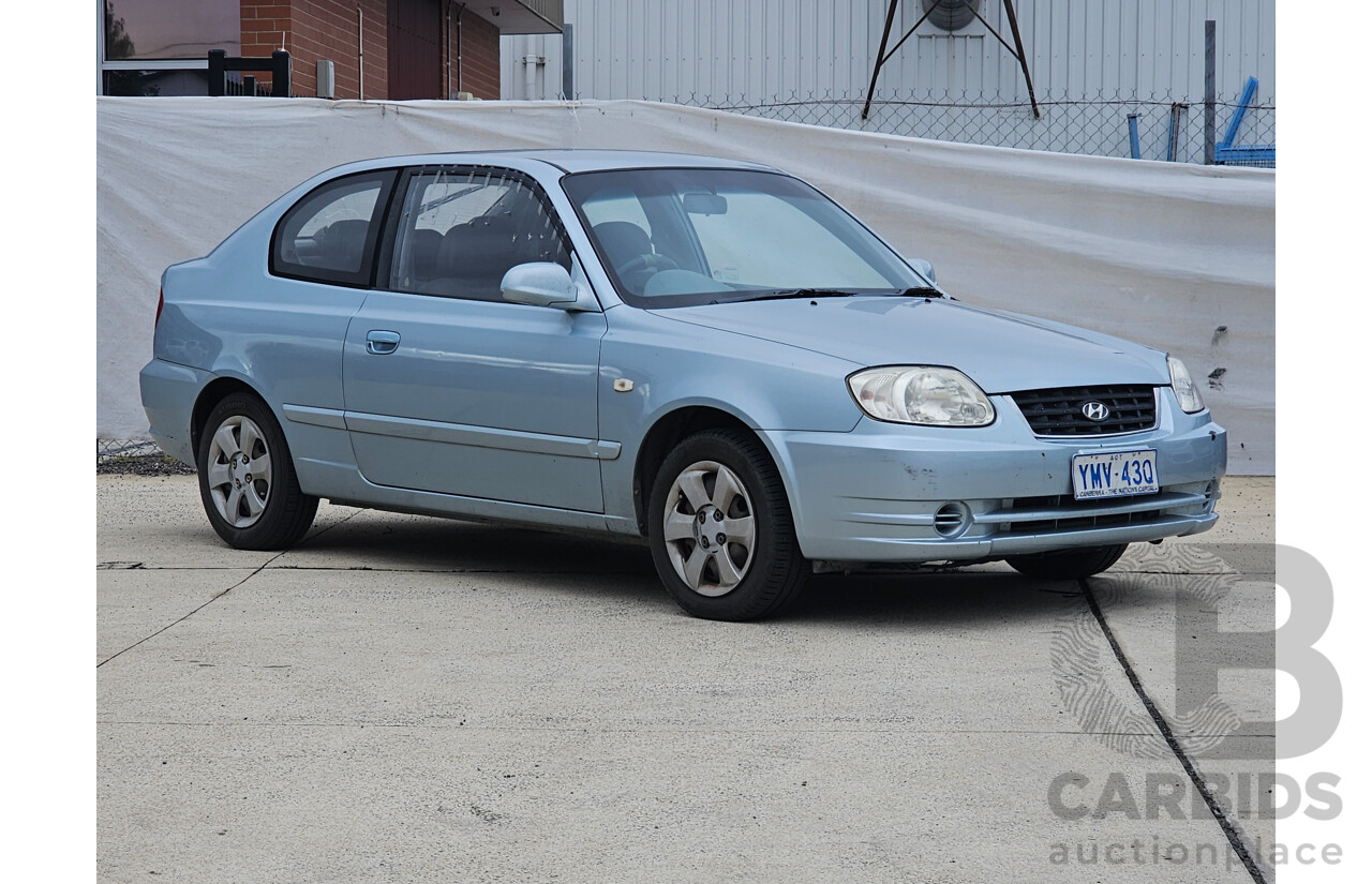 3/2004 Hyundai Accent 1.6 LS 3d Hatchback Blue 1.6L