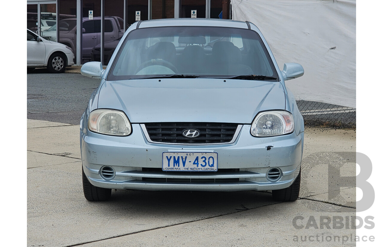 3/2004 Hyundai Accent 1.6 LS 3d Hatchback Blue 1.6L