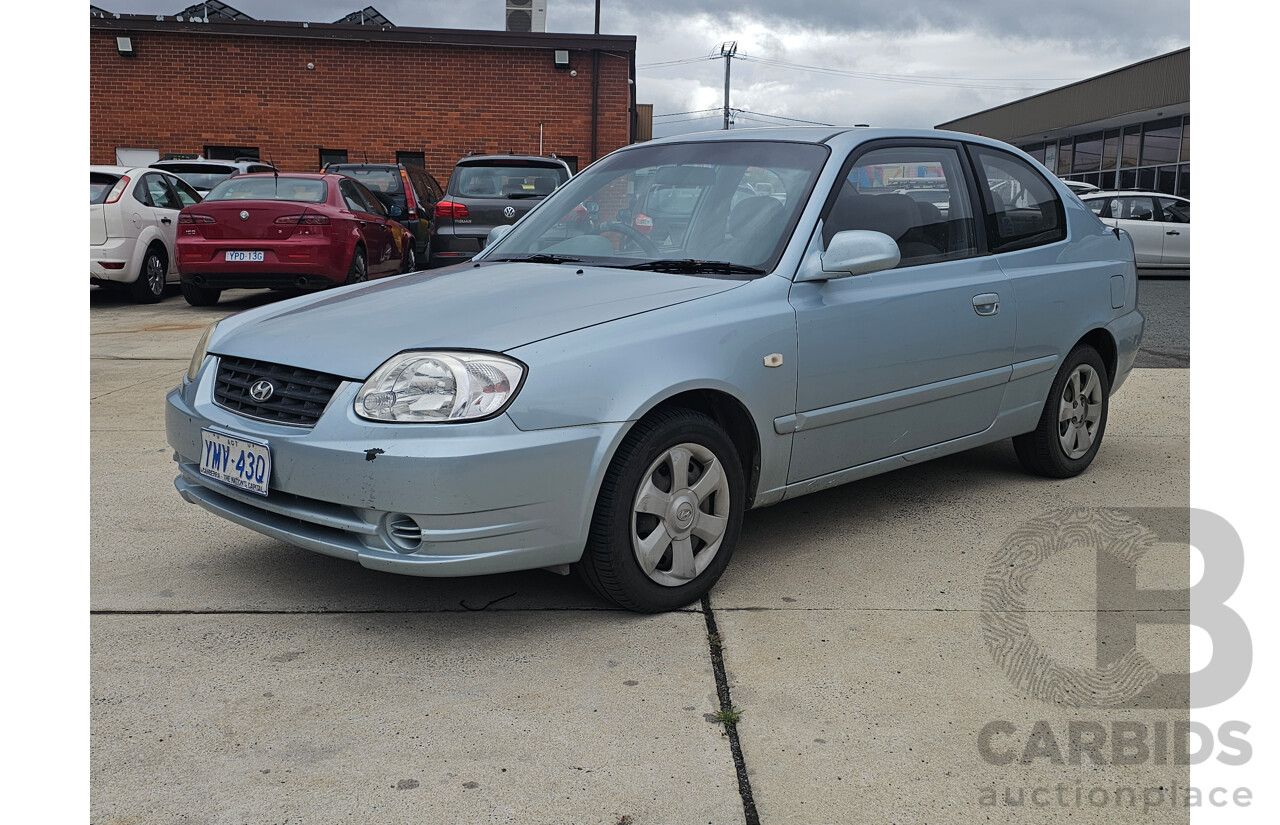 3/2004 Hyundai Accent 1.6 LS 3d Hatchback Blue 1.6L