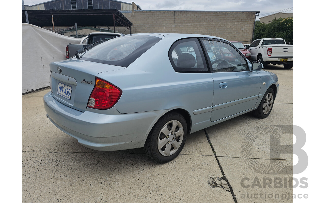 3/2004 Hyundai Accent 1.6 LS 3d Hatchback Blue 1.6L