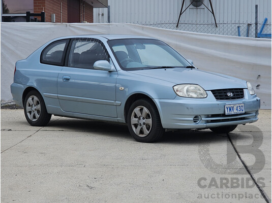 3/2004 Hyundai Accent 1.6 LS 3d Hatchback Blue 1.6L