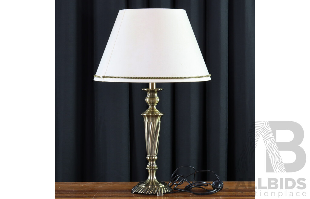 Metal Table Lamp with Fabric Shade