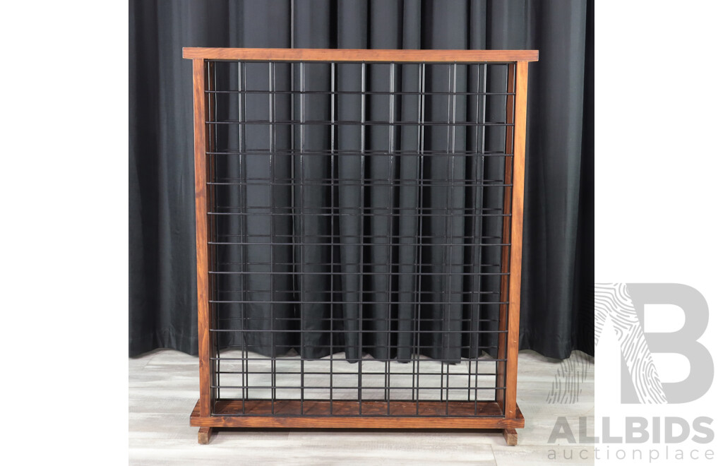 Timber and Metal Wine Rack