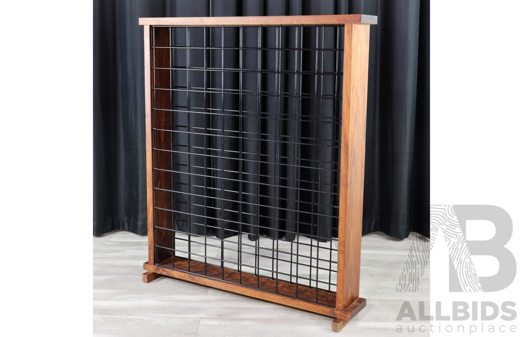 Timber and Metal Wine Rack