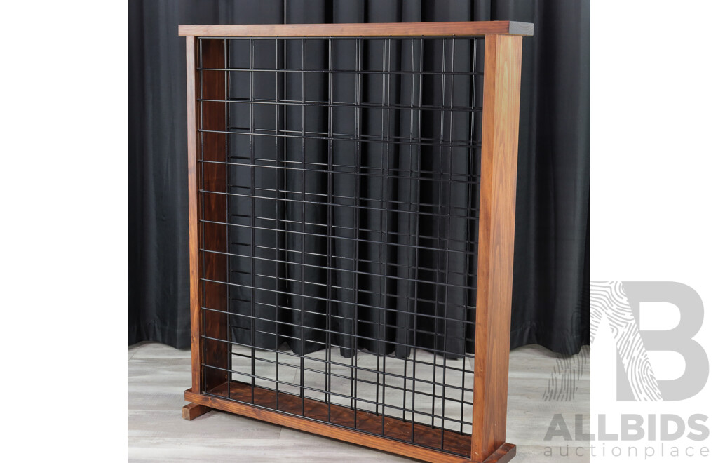 Timber and Metal Wine Rack