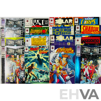 Collection of Several Single Issue Comics From Valiant Comics Including Solar: Man of the Atom, Magnus, Robot Fighter and More
