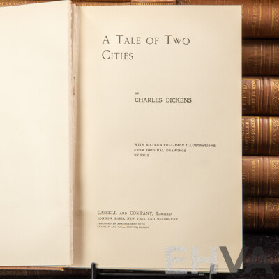 Antique Set 21 Volumes Special Authorised Edition of the Works of Charles Dickens, Cassel & Co, Hardcovers