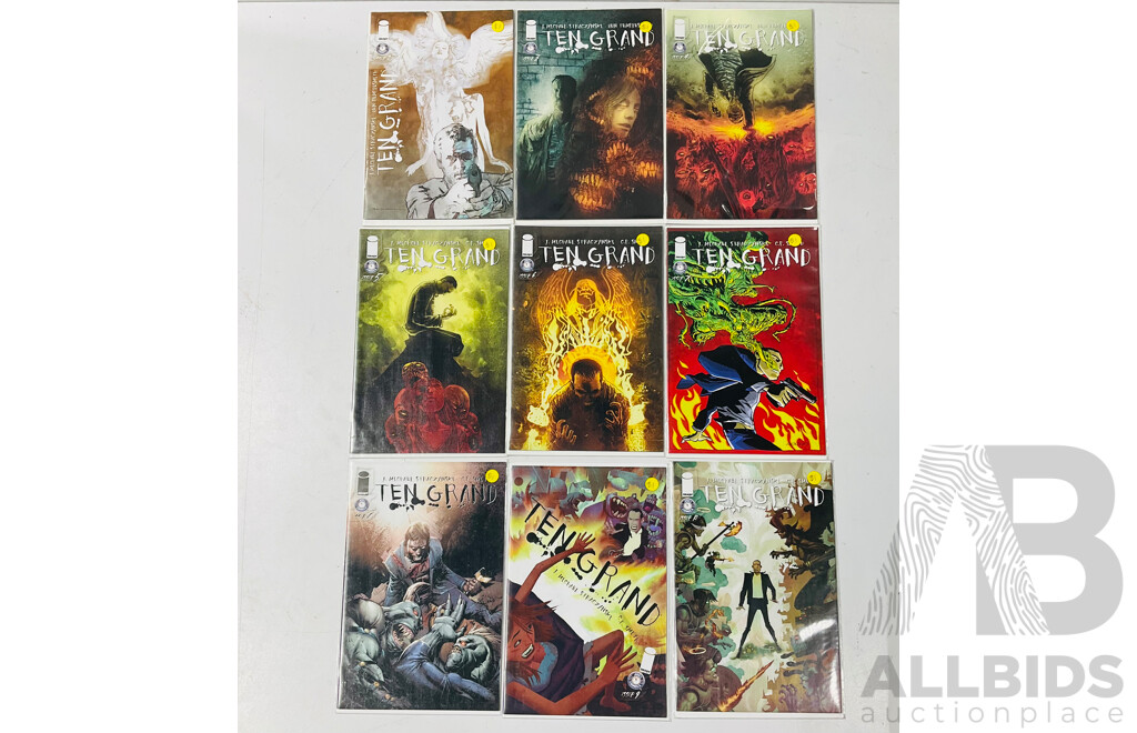 Issues 2 to 10, J M Straczynski & Ben Templesmiths Ten Grand, Image Comics, All in Plastic Sleeves on Acid Free Backing Boards