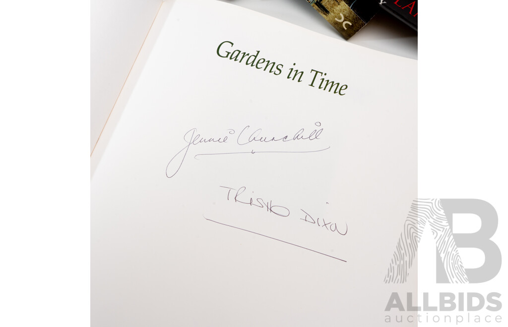 Collection Six Books All Signed by the Authors Including Gardens in Time and More